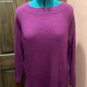 Women's Soft Surroundings Cashmere Magenta Sweater XL